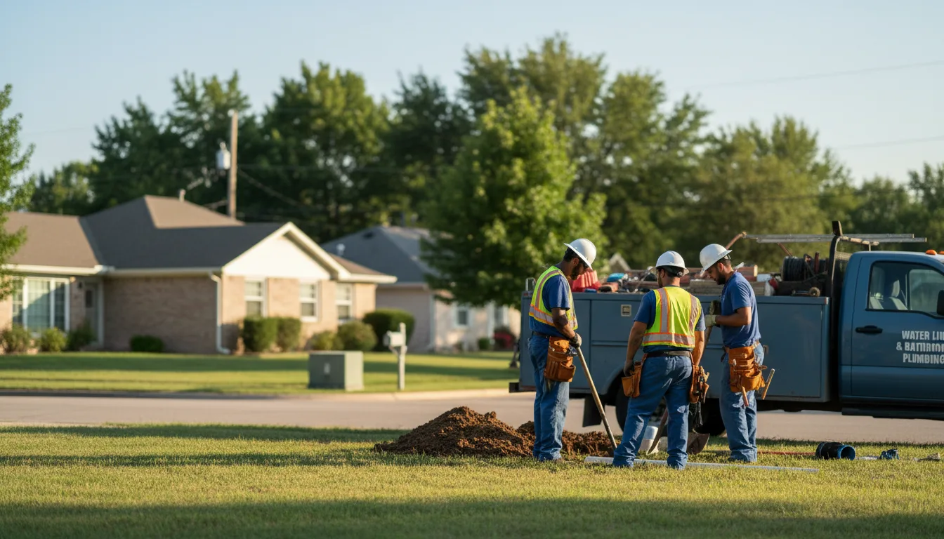 Residential water line and bathroom plumbing service in North Salem, IN